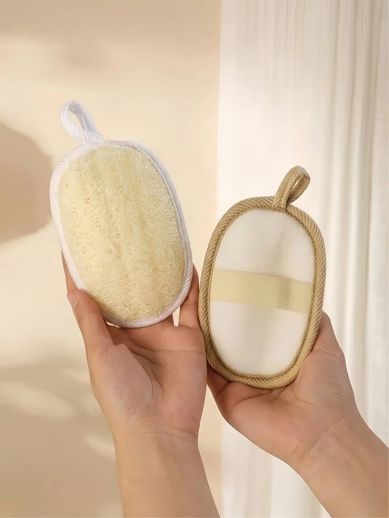 Mericraft Natural Loofah Exfoliating Bath Sponge Round Pad - Image 2